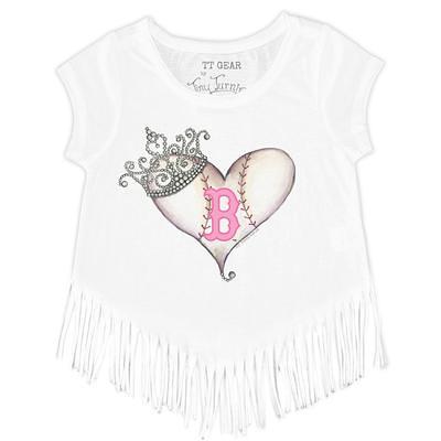 Chicago White Sox Tiny Turnip Women's Heart Banner T-Shirt - White