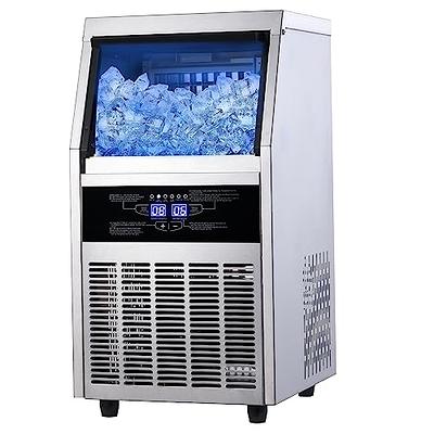 SOUKOO 2 in 1 Countertop Water Ice Maker, 48lbs Daily Ice Cube  Makers,Stainless Steel,Tabletop Ice Maker Machine with a Scoop and a 4.5  Pound Storage