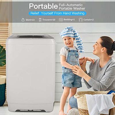 COSTWAY Portable Washing Machine, 2-in-1 Laundry Washer and Spin Combo with  10 Programs, 8.8lbs Capacity, Drain Pump and LED Display, Full Automatic
