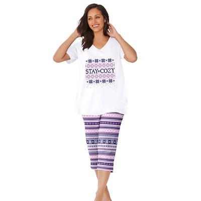 Plus Size Women's 2-Piece Capri PJ Set by Dreams & Co. in Evening Blue Fair  Isle (Size 3X) Pajamas - Yahoo Shopping