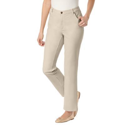 Plus Size Women's Straight Leg Stretch Jean by Woman Within in Natural  Khaki (Size 28 WP) - Yahoo Shopping