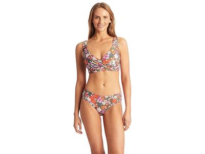Lucky Brand Lucky Brand Bikini Top Women's M Red Bathing Suit Underwired  Padded