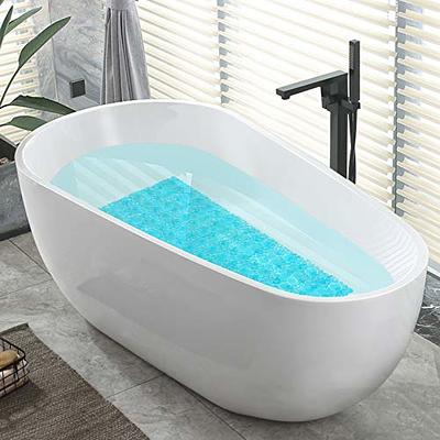 TEESHLY Bath Tub and Shower Mats, Non-Slip 39 x 16 Inch Extra Long Bath  Mat,Machine Washable Bathtub Mat with Drain Holes, Suction Cups for  Bathroom