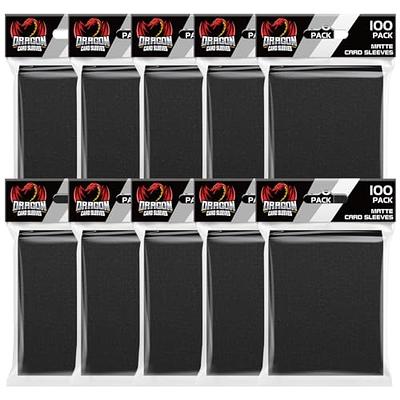 500 Pcs Black Card Sleeves Toploaders for Trading Card, Matte Card