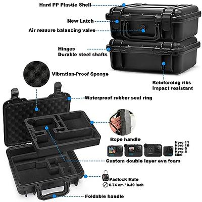 Lekufee Waterproof Hard Case Compatible with Gopro Hero 12/11/10/9/8/Gopro  Volta/Media Mod/Creator Edition/Waterproof Action Camera and  Accessories(Case Only)(Includes Shoulder Strap) - Yahoo Shopping