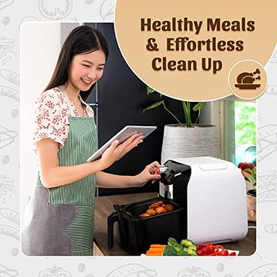 Reusable Silicone Air Fryer Liners 8.5 Inch by Linda's Essentials (3 Pack,  Square) - Non Stick Easy Clean Air Fryer Liners Reusable Mats Air Fryer