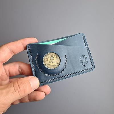 Bifold Leather Wallet with Challenge Coin Pouch