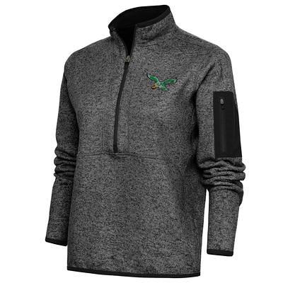 Women's Antigua Heather Gray Philadelphia Eagles Victory Pullover Sweatshirt Size: Medium