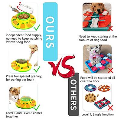 GZYACHEN Dog Puzzle Toy Interactive Dog Slow Feeder Suitable for Large  Medium and Small pet Treats to distribute Dog Toys (Level 2/Bring Button) -  Yahoo Shopping