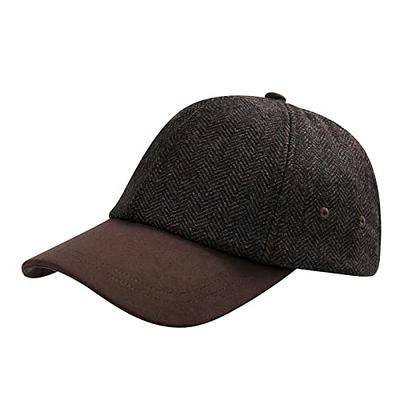 Tweed Baseball Cap, Men's Hats