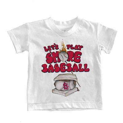 Girls Youth Tiny Turnip White St. Louis Cardinals Baseball Love Fringe T-Shirt Size: Medium