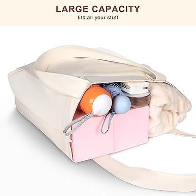 BAGSMART Women Tote Bag with Zipper, Laptop Travel Tote Diaper Gym Tote  Yoga Bag with Yoga Mat Buckle for Sports,College,Work