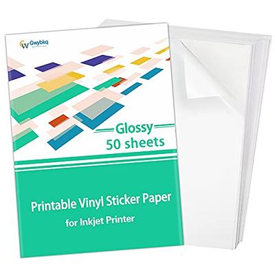 Repositionable Sticker Project Paper, 8-1/2 x 11, Inkjet Printer, 15  Matte White Sheets (3383)