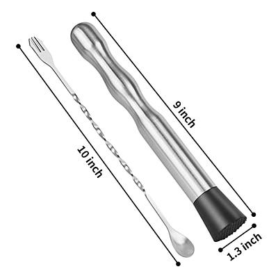 9 Stainless Steel OXO COCKTAIL MUDDLER - Bar Drink Mixer Tool