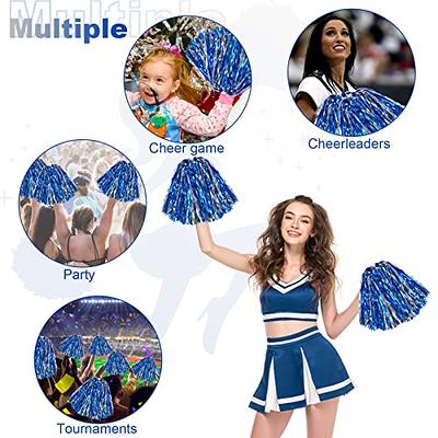 4pcs Metallic Foil Cheerleading Pom Poms, Premium Cheerleader