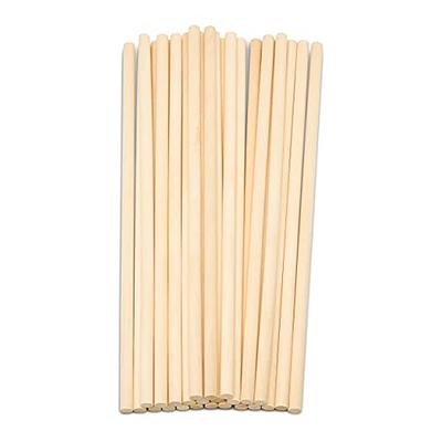 Wood Sticks Wooden Dowel Rods - 1/2 Inch x 12 Inch Unfinished