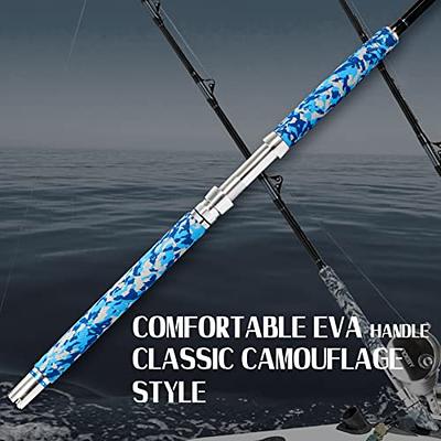 OLOEY BlueSpear 1 Piece Big Game Trolling Rod Sea Heavy Trolling Rod Roller  Tip Guide Conventional