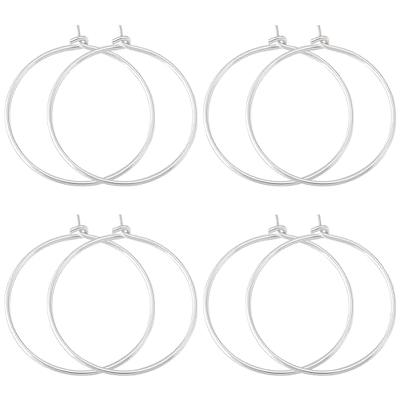 Earring Hoops for Jewelry Making, Round Beading Hoop Earrings, Earring Hooks Hoops Wires for Jewelry Making (140 Pcs)