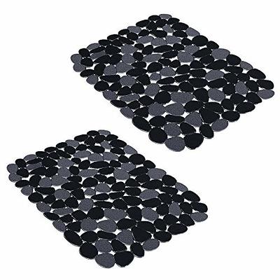 Silicone Sink Mat 24.8 inchx 13 inch Kitchen Sink Protector Grid Accessory with Center Drain Non-Slip Foldable Sink Mat for Bottom of Farmhouse