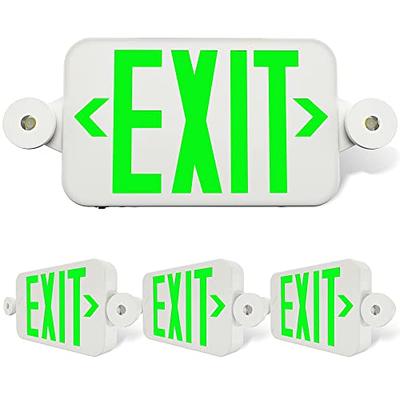 Ciata LED Exit Sign with Emergency Lights for Business, Commercial, or  Industrial Safety, 90-Minute Battery Operated Backup, Ceiling or Wall Mount