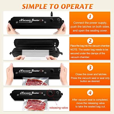 Vacuum Sealer Rolls, Vacuum Sealer Bags - 4 Packs Food-Storage Bags, Fits  All Clamp Vacuum Sealer Machine, BPA Free, for Meal Prep Sous Vide - Yahoo  Shopping