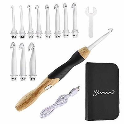 Counting Crochet Hook Set, Ergonomic Crochet Hooks with Led and Digital  Stitch Counter, Crochet Kit with 9 Interchangeable Crochet Needle for  Crocheting and Knitting - Yahoo Shopping