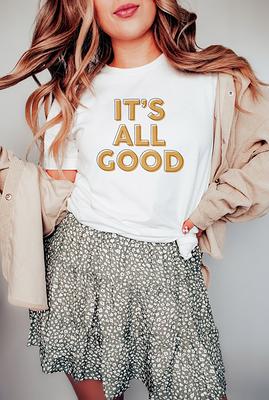 Women's Graphic Tees  It's All Good Shirt Minimalist Art T-Shirt Aesthetic  Clothing Boho Oversized Style T-Shirt For Women - Yahoo Shopping