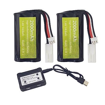 sea jump 2PCS 7.4V 1500mAh Lithium Battery for feilun FT009 UDI009 UDI902  UDI002 AA102 Remote Control Boat Spare Parts High Speed Speedboat Battery