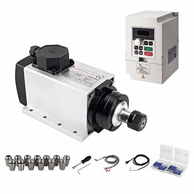 CNC Spindle CNC Motor 110V 1.5KW Air Cooled Spindle Motor 65mm 4 Bearings  24000RPM 400HZ for CNC Router Machine