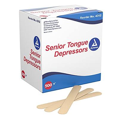Medline Nonsterile Tongue Depressors, 6, Wood, Box Of 500