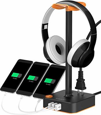  PHERKORM Walnut Wood & Aluminum Headset Holder, Desktop Headphone  Stand, Universal headphone holder for most music gaming headsets - Black  Walnut : Electronics