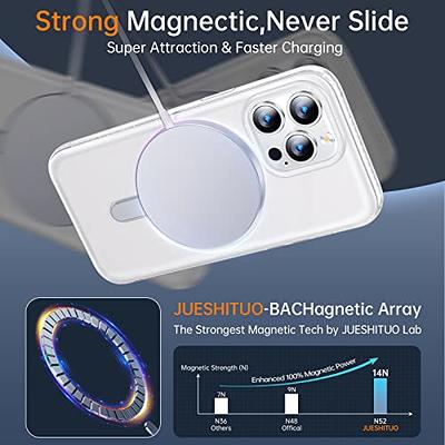 JUESHITUO Magnetic for iPhone 14 Pro Max Case 𝟐𝟎𝟐𝟯 𝗡𝗘𝗪[Not  Yellowing][MiL-Grade Protection][No.1 Strong Magnets] Magnetic Slim Clear  for iPhone 14 Pro