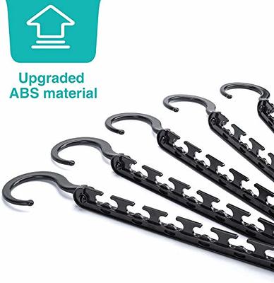 4 Pack Space Saving Hangers - 12 Slots Stainless Steel Clothes