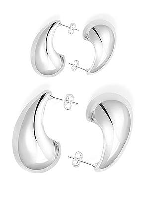 Simple And Beautiful 925 Sterling Silver Hoop Earrings