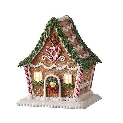 Peppermint Swirl Red & White Fake Candy Polymer Clay Gingerbread House