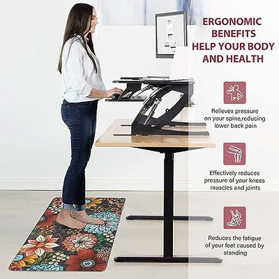 KOKHUB Kitchen Mat,1/2 Inch Thick Cushioned Anti Fatigue Waterproof Kitchen  Rug, Comfort Standing Desk Mat, Kitchen Floor Mat Non-Skid & Washable for