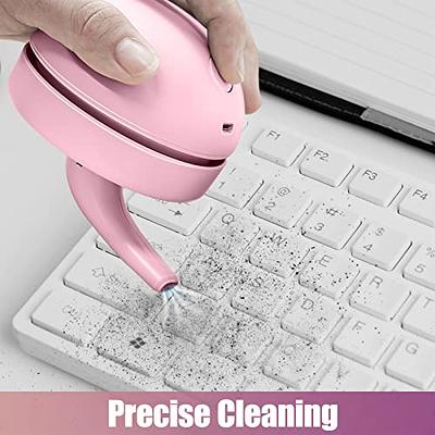  ODISTAR Desktop Vacuum Cleaner,Mini Table dust Sweeper Energy  Saving,High Endurance up to 400 mins,Cordless&360º Rotatable for Cleaning  Hairs,Crumbs,Computer Keyboard of Gifts for Kids (Pink) : Electronics
