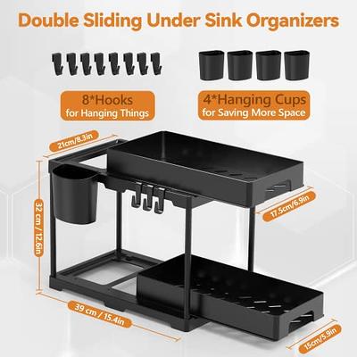 Libeder Under Sink Organizers and Storage,2 Tier Sliding Bathroom