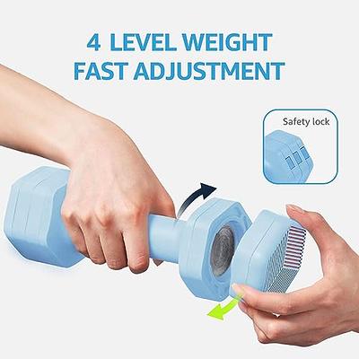 Yes4All Adjustable Dumbbells Set of 2 - 2.2lb/3.3lb/4.4lb/5.5lb Free Weights  for Women at Home - Fitness Hand Weights Set for Home Gym Workout, Strength  Trainin…