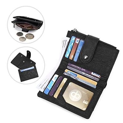 Vaultskin Mayfair Slim Minimalist Zipper Wallet, Leather Card Holder with Coin Compartment, Card Sleeves, Small Pouch for Men and Women