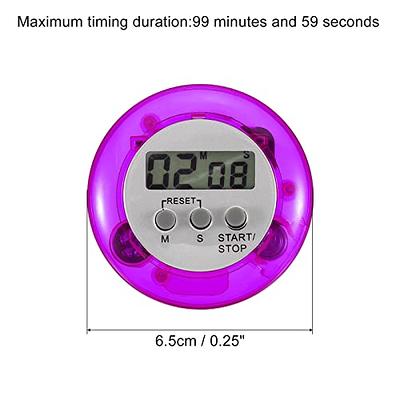 Al Indoor Thermometer and Hygrometer Large Screen Alarm Clock Kitchen Electronic Countdown Timer (White Shell Blue Button)