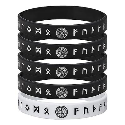 Black & white band with alphabets bracelet 