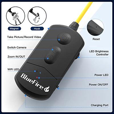 2560P Dual Lens Endoscope Camera with Light - 5.0 Megapixels, 16.4FT  Semi-Rigid Cable, IP67 Waterproof, 9 LED Lights - Inspection Camera,  Endoscope