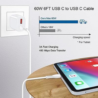 Chargeur Type C Charge Rapide pour Samsung Galaxy A14 A13 A12 4G/ 5G, S10,  S9, S8