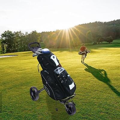 LIKARVA Folding Golf Push Cart, 3 Wheel Lightweight Collapsible Golf Pull  Cart Golf Push Trolley W/Ball Holes, Water Cup Holder, a Scoreboard, Quick  Open Fold Golf Trolley Cart - Yahoo Shopping