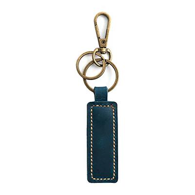  Black Keychain - Personalized Leather Accessory - Engraved Key  Chan - Custom Bereavement Gifts : Handmade Products