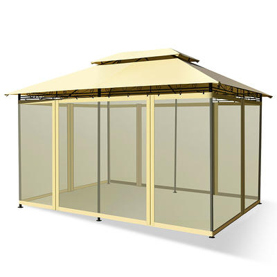 Costway 2-Tier 10'x13' Steel Gazebo Canopy Tent Shelter Patio Garden Outdoo  - Yahoo Shopping