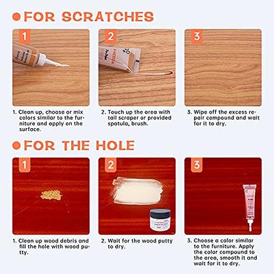 Wood Floor and Furniture Repair Kit Wood Filler Scratch Repair for Hardwood  Laminate Floor Furniture Touch