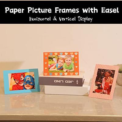 4x6 Paper Picture Frames with Easel Paper Photo Frame Cards DIY Cardboard  Frame