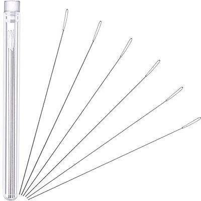 Chuangdi Beading Needles 6 Pieces Stainless Steel Needle Large Big Eye  Collapsible Embroidery Beading Needle Thread Sewing Needles Needle Bottle,  Assorted Size - Yahoo Shopping